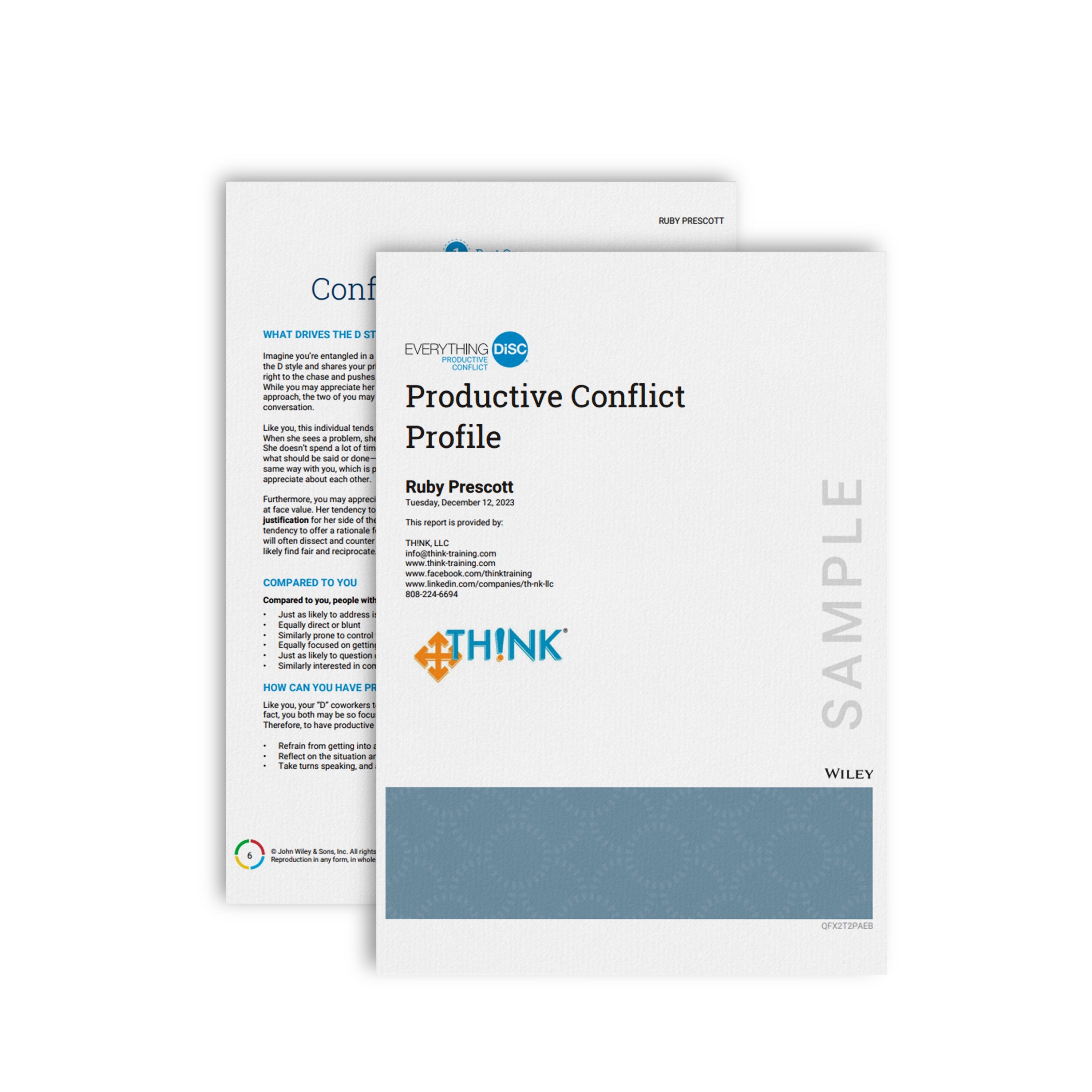 Conflict Profiling Everything DiSC® Productive Conflict Profile – TH!NK Training Store