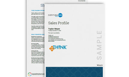 Everything DiSC® Sales Profile | TH!NK Training Store | Everything DiSC® Certification Training & Tools